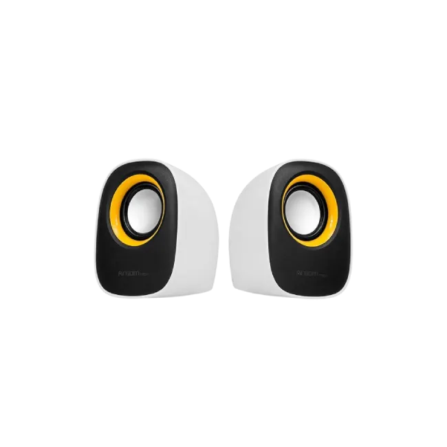 Parlantes Multimedia Eko Estéreo 2.0 Blanco-Naranja