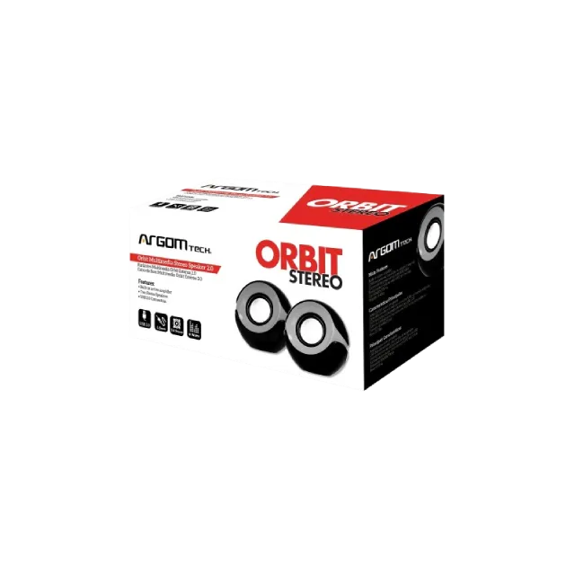 Bocina Argom ARG-SP-1024BK Estereo Orbit 2.0 Multimedia Color Negro