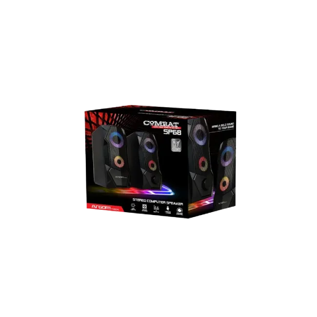 Bocinas Argom ARG-SP-1068BK Multimedia Combat Gaming S62 2.0CH