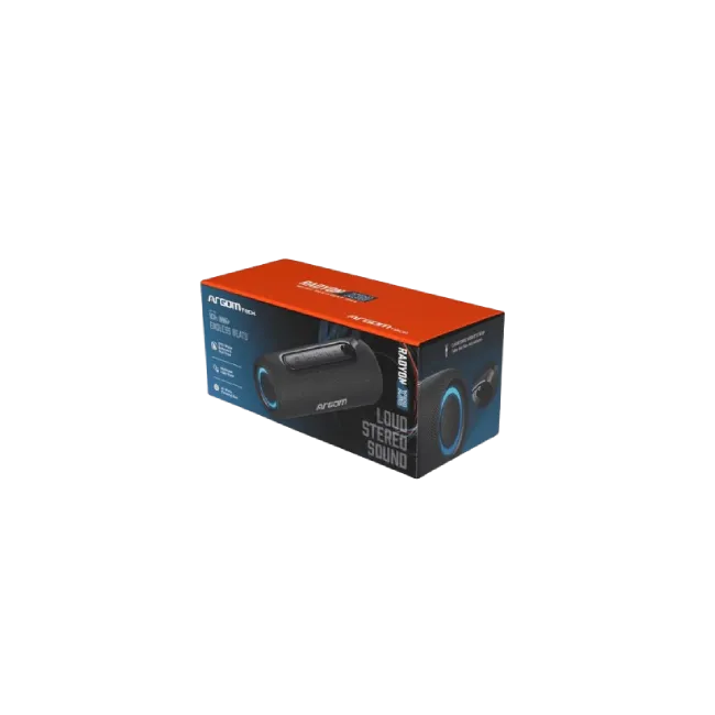 Bocina Argom ARG-SP-3123BK Radyon X32 Inalambrica BT con Luces LED Color Negro