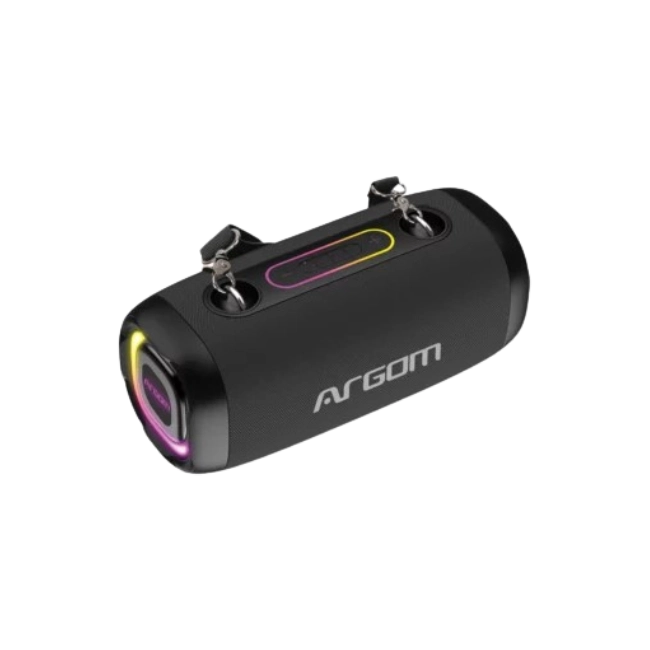 ARGOM RADYON X41 - ALTAVOZ BT CON 2 MODOS DE LUCES LED 28W RMS / IPX5 COLOR NEGRO