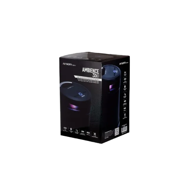 Bocinas AMBIENCE 360 con Luces LED + 70.000mW RMS + Mic Input para KAREOKE