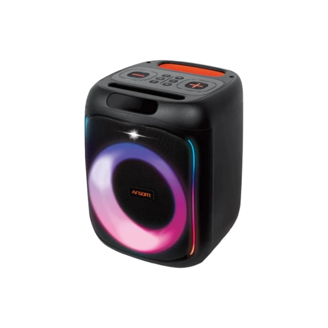 Bocina Argom ARG-SP-4050BK Rave BOX 65- Alta Voz BT con 7 Modos de Luces Led 60W RMS Color Negro