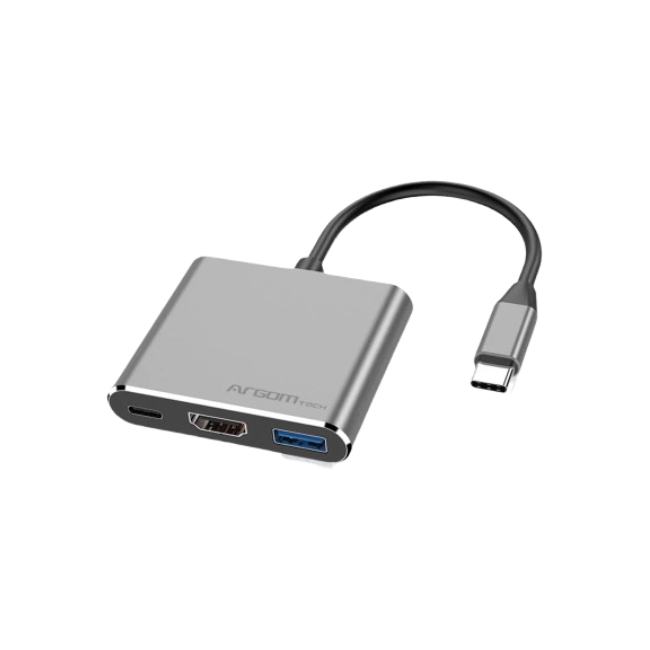 Hub Argom ARG-UB-0181 Adaptador 3 en 1 Tipo C