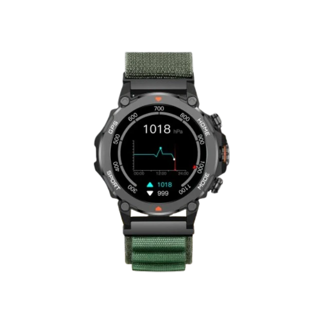ARGOM SKEIWATCH C80 - RELOJ INTELIGENTE NEGRO CON DOS CORREAS NEGRO Y VERDE