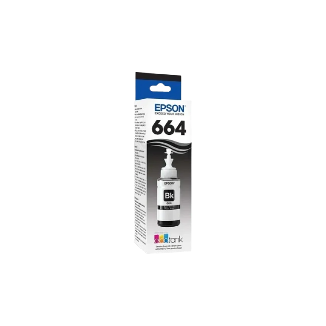 Epson T664 - 70 ml - negro - recarga de tinta - para Epson L110, L200, L310, L380, L395, L495, L575, L606, L655, L656, L1300, L1455