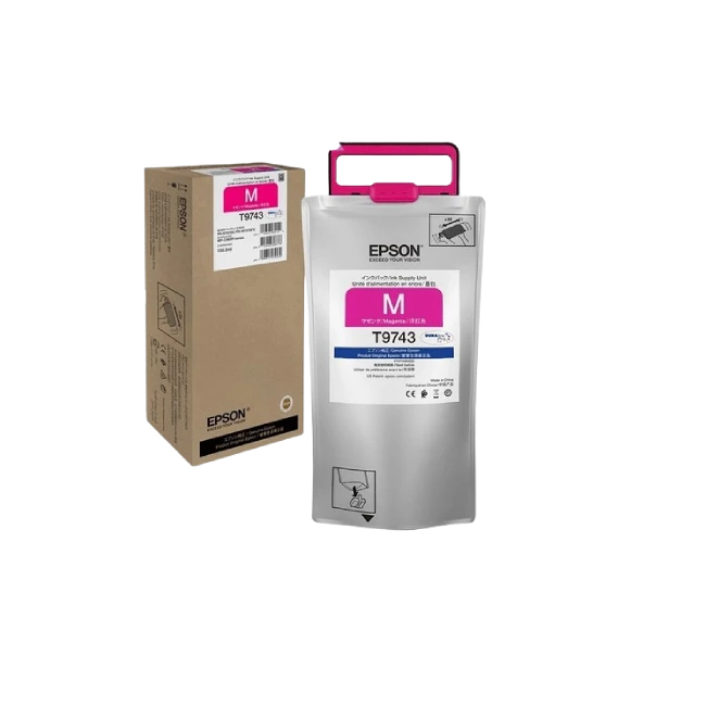 Epson T9743 - Gran capacidad - magenta - original - blíster con alarmas de RF/acústica - cartucho de tinta - para WorkForce Pro WF-C869R, WF-C869RD3TWFC, WF-C869RDTWF, WF-C869RDTWFC