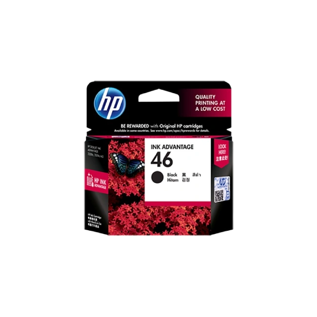 HP 46 - 26 ml - negro - original - Ink Advantage - cartucho de tinta - para Deskjet Ink Advantage Ultra 2529, Ink Advantage Ultra 57XX, Ultra Ink Advantage 2029