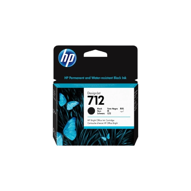 HP 712 - 80 ml - negro - original - DesignJet - cartucho de tinta - para DesignJet Studio, T210, T230, T250, T630, T650