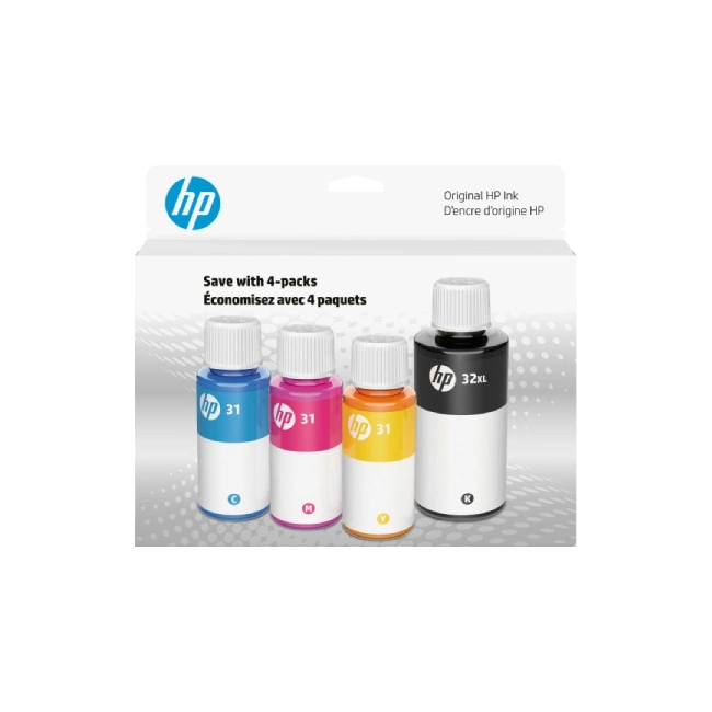 HP - Ink Bottle - Black / Cyan / Magenta / Yellow - Combo 4PACK-1