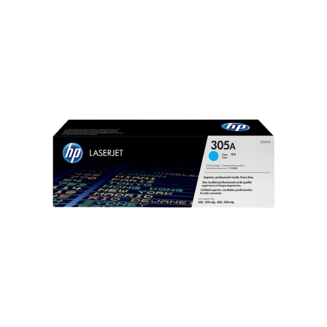 HP 305A - Cián - original - LaserJet - cartucho de tóner (CE411A) - para LaserJet Pro 300 M351, 400 M451, MFP M375, MFP M475
