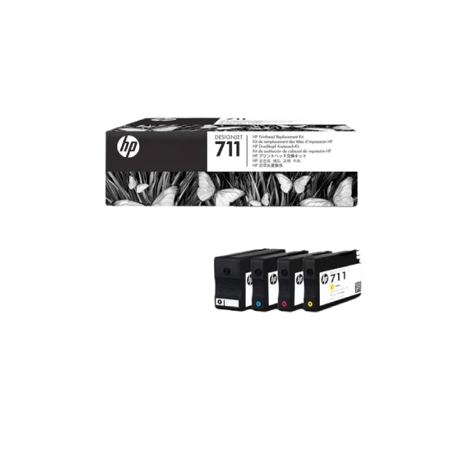 HP 711 - Negro, amarillo, cián, magenta - cabezal de impresión - para DesignJet T120 ePrinter, T520 ePrinter