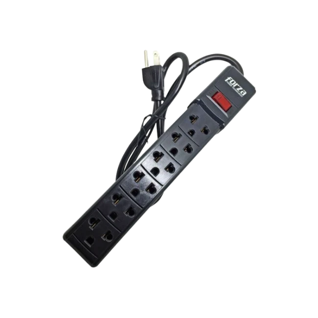 Forza  -  PS Series PS-001B - Banda de potencia - CA 120-220 V - conectores de salida: 6 - negro