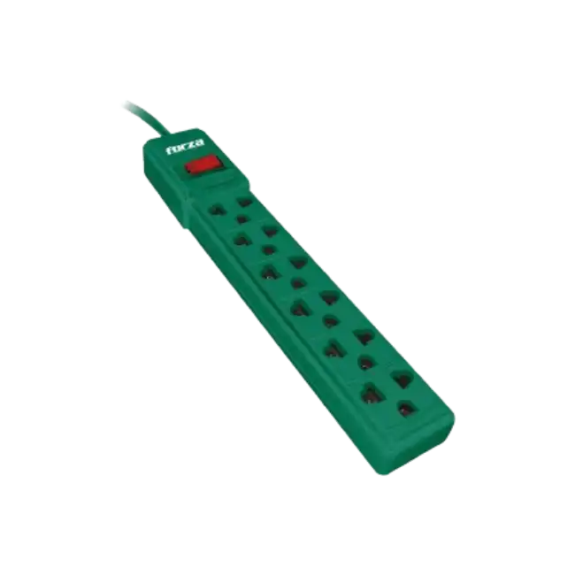 Forza - Power strip - AC 110/220 V - 6 Tomas de Corriente - Green