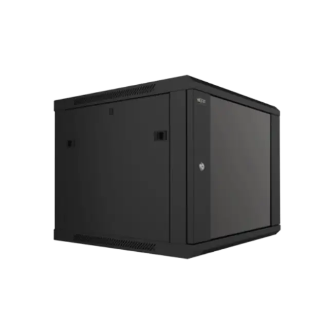Nexxt Solutions Infrastructure - Wall mount enclosure - SPCC steel / Tempered glass - Black / RAL 9005 - 9U 600X600