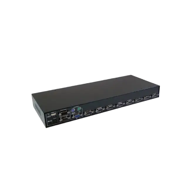 Conmutador KVM PS2 USB con montaje en rack de 8 puertos con pantalla