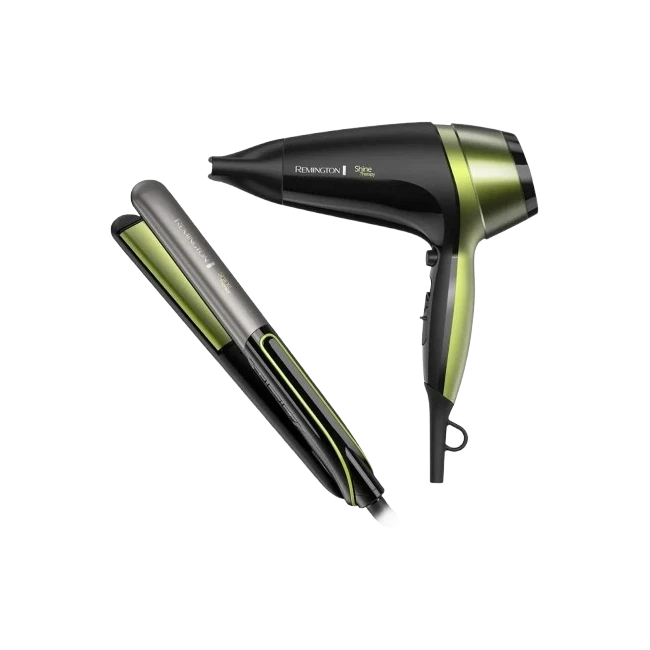 Combo Shine Therapy Remington Plancha Alisadora Y Rizador de Aguacate y Macadamia