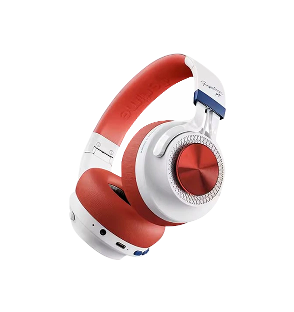 Headset Bianco  Inalambrico Fingertime ANC P1 BI-ANC-P001 Color Blanco con Rojo