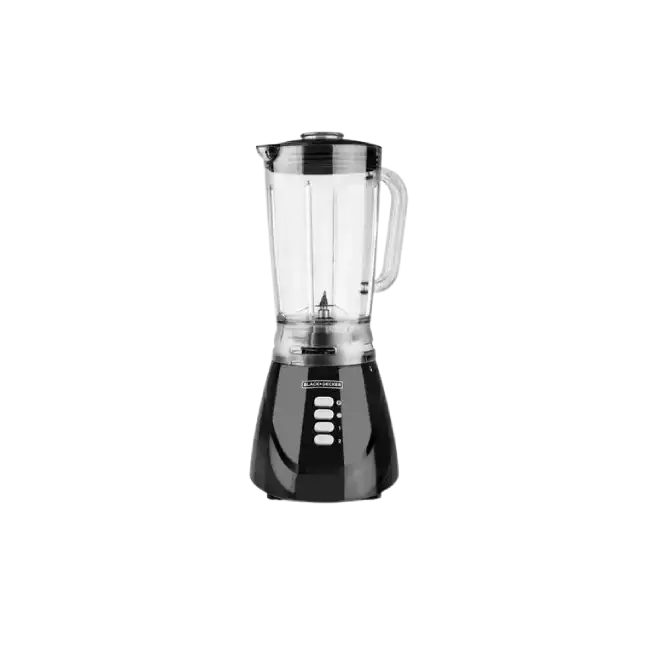 Licuadora Black+Decker BL0002BD 2 Velocidades + Pulso 550W 4 Cuchillas Multinivel de Acero Inoxidable Color Negro