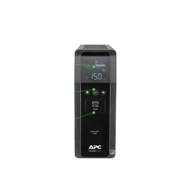 UPS APC PRO BR de 1500VA/900W | 10 tomas | 2 Puertos USB | AVR-1