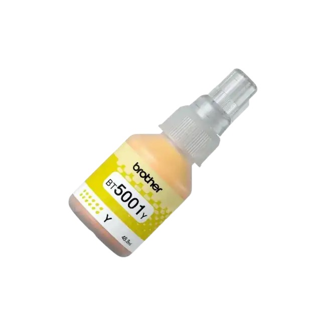 Botella de Tinta Brother BT5001Y Ultra Alto Rendimiento Color Amarillo