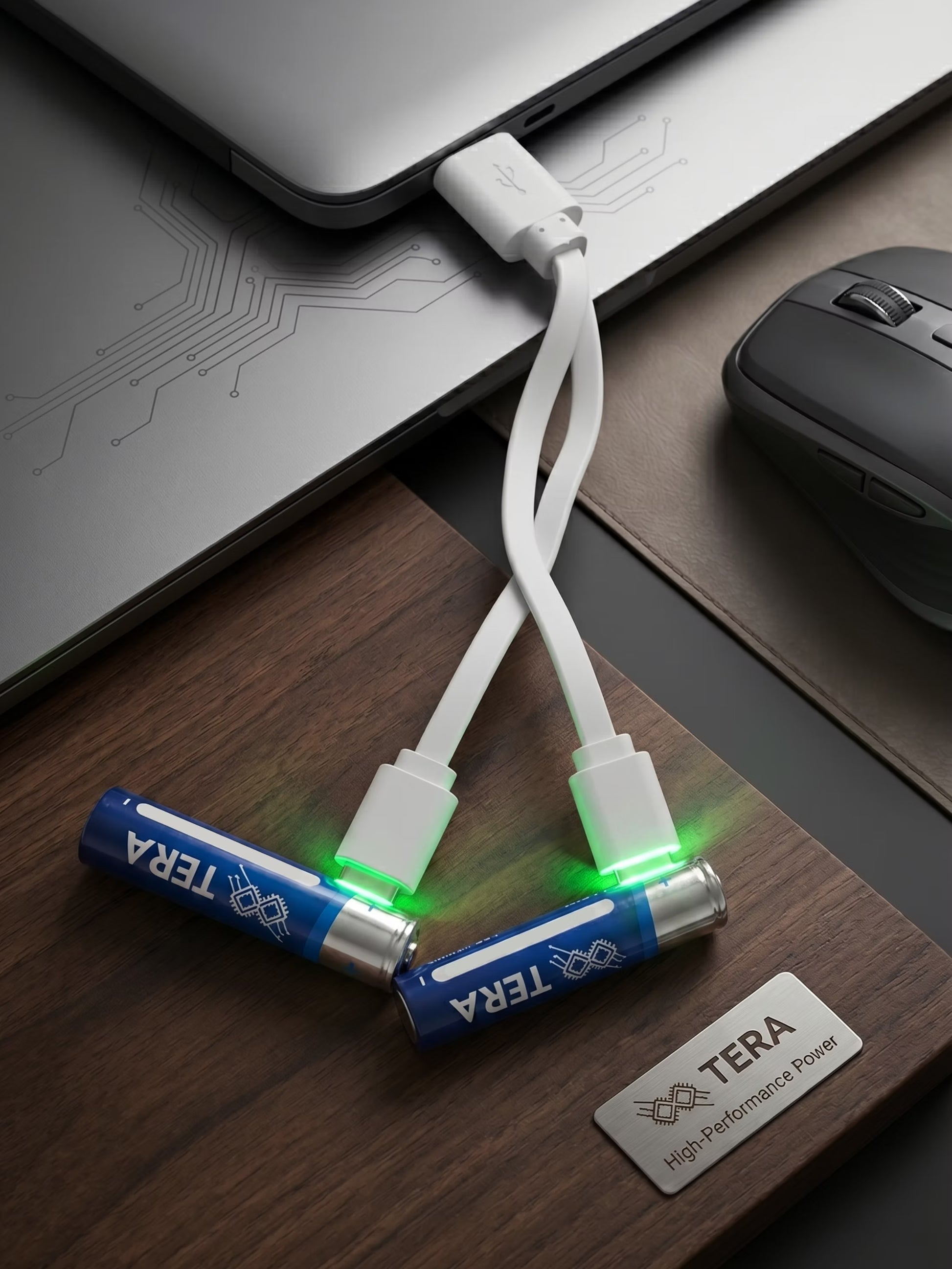 TERA 1.5V AAA 750mWh TERA-AAA-750-2U-USB Bateraia Recargable USB-2