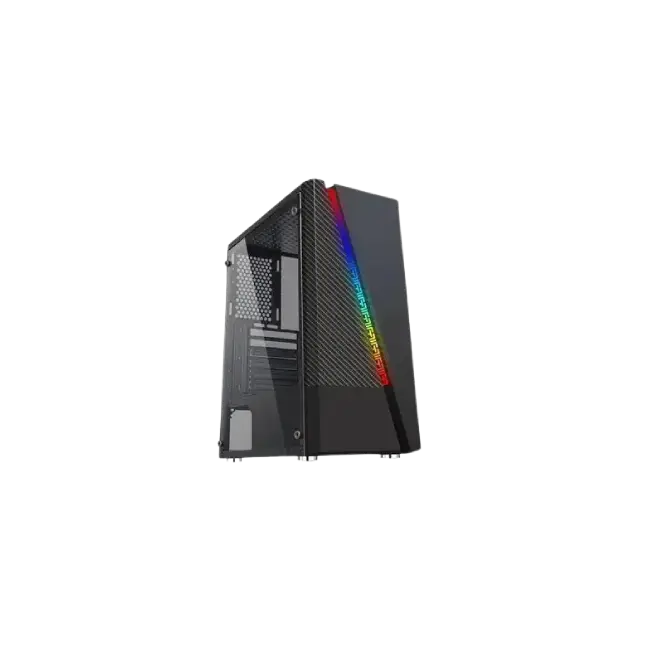Case Gaming Eagle Warrior CG17AARA001C H430 Cristal Templado con RGB Color Negro