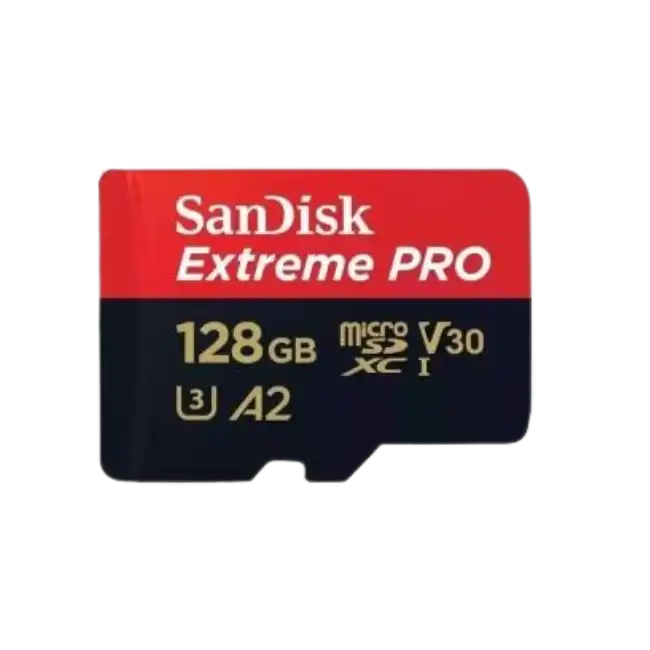 SanDisk Extreme Pro - Tarjeta de memoria flash (adaptador microSDXC a SD Incluido) - 128 GB - A2 / Video Class V30 / UHS-I U3 / Class10 - microSDXC UHS-I-1