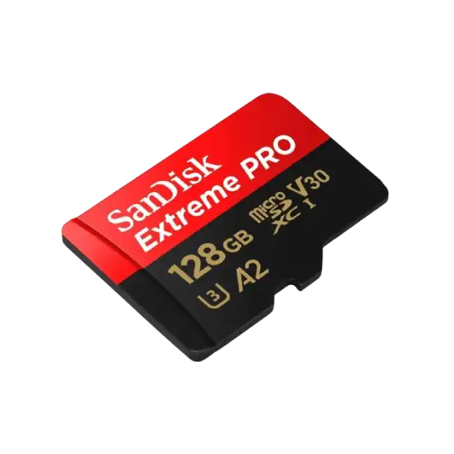 SanDisk Extreme Pro - Tarjeta de memoria flash (adaptador microSDXC a SD Incluido) - 128 GB - A2 / Video Class V30 / UHS-I U3 / Class10 - microSDXC UHS-I-2