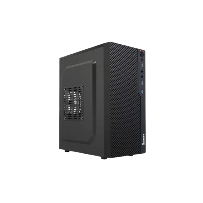 Case Nova CM04KTRA002C Micro ATX con Panel Lateral U1*2+ Audio+ USB-C con Fuente de Poder PE600RNF013C  Negro