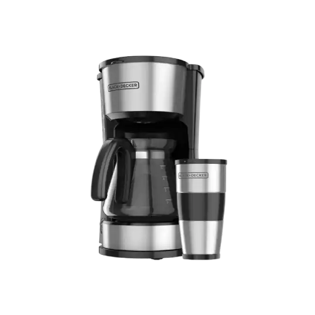 Cafetera Black+Decker CM0755S-MX de 5 Tazas Color Acero Inoxidable