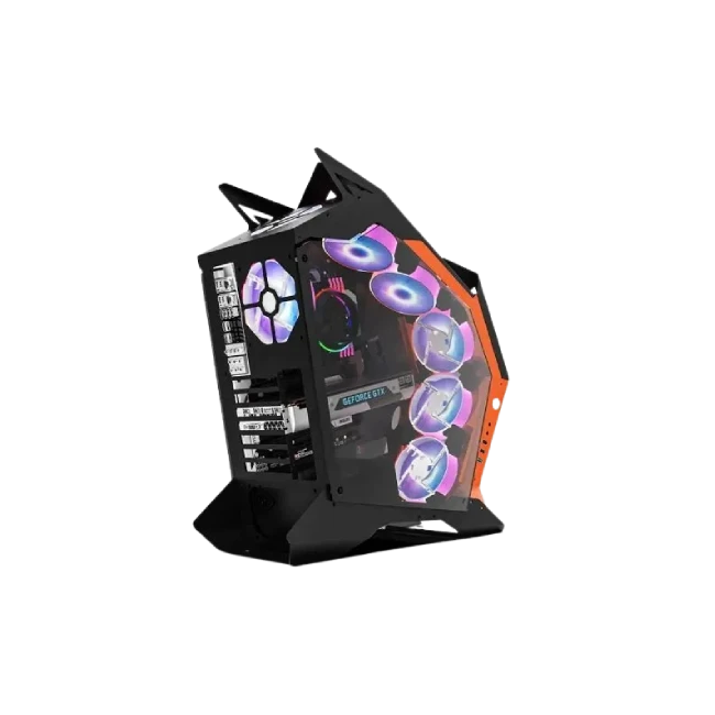 CASE DARKFLASH KNIGHT ATX / MTX / ITX COLOR NEGRO CON ANARANJADO-1