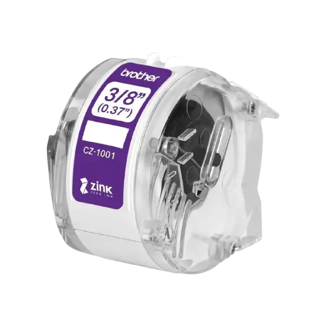 Rollo de cinta adhesiva Zero Ink. (3/8"-0.37"-9mm) 5mts Roll Cassette