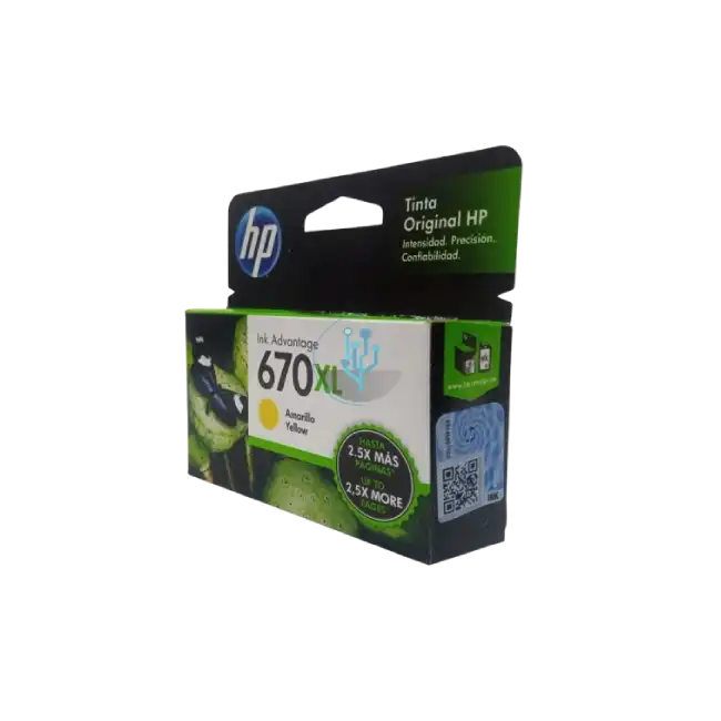 CARTUCHO DE TINTA HP CZ118AL 670XL ALTO RENDIMIENTO 750 PAGINAS COLOR AMARILLO