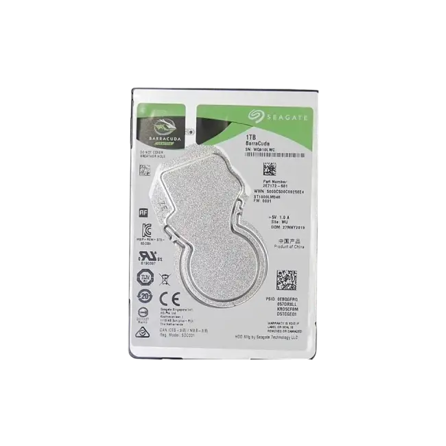 Seagate Guardian BarraCuda ST1000LM048 - Disco duro - 1 TB - interno - 2.5" - SATA 6Gb/s - 5400 rpm - búfer: 128 MB