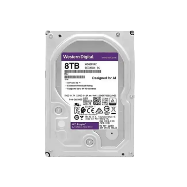 Western Digital WD Purple - Disco duro - Disco duro interno - 8 TB - 3.5" - 7200 rpm - Serial ATA-300