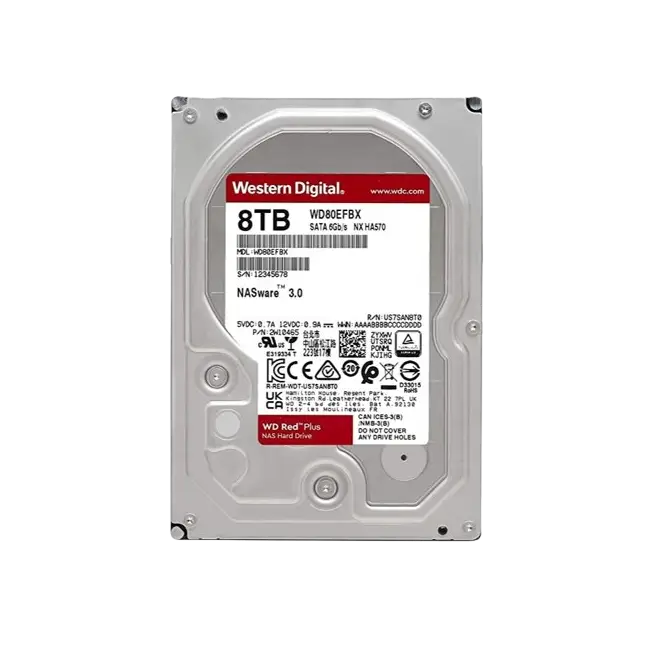 Western Digital WD Red Plus NAS Hard Drive - Internal hard drive - 10 TB - 3.5" - 7200 rpm - Serial ATA
