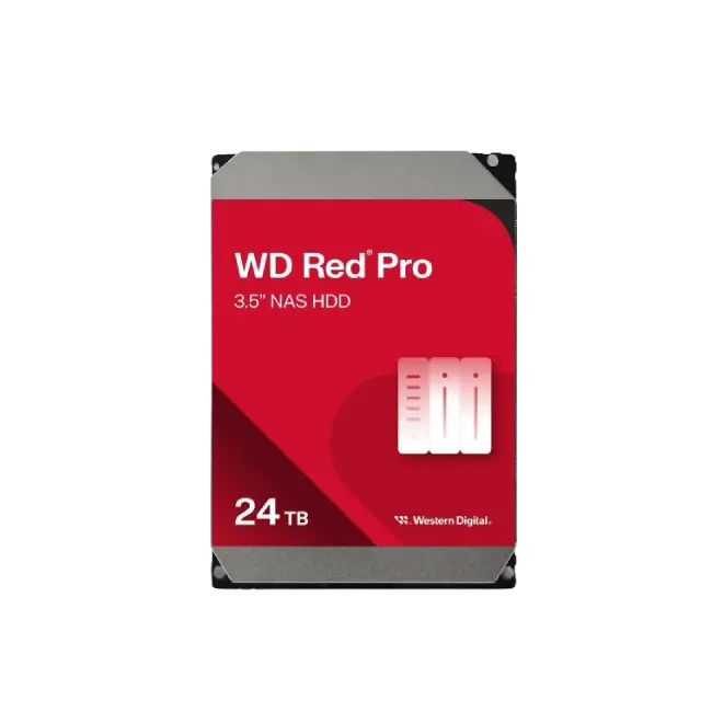 Western Digital WD Red Pro - Hard drive - Internal hard drive - 24 TB - 3.5" - 7200 rpm