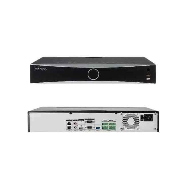 NVR Hikvision DS-7732NXI-K4 32 Canales AcuSense Resolucion Maxina 12 MPX  H.265+ 4 Slot HSS