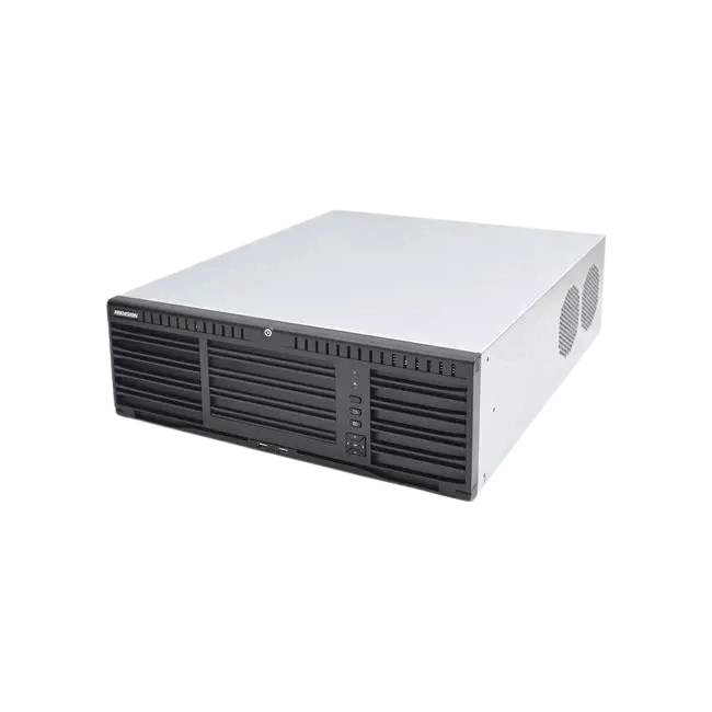 NVR Hikvision DS-96128NI-I16-P 128 Canales Resolucion Hasta 12Mpx  16 Slot Sata 2 Puertos de Red Fuente de poder Redundante