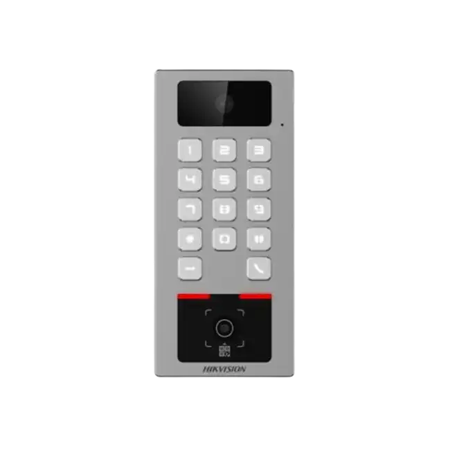 Hikvision - Access control terminal with fingerprint reader and camera - Video intercom system - Supports card and PIN
