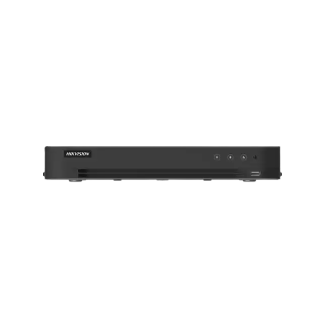 Hikvision IDS-7232HQHI-M2/XT DVR AcuSense de 32 canales 3K 1U H.265 - HDTVI/AHD/CVI/CVBS/IP - 2 discos duros SATA hasta 12TB - H.265 Pro+/H.265 Pro/H.265/H.264+/H.264 - Se pueden conectar hasta 40 cámaras de red (6MP) - Soporte para tecnología de detecció-1
