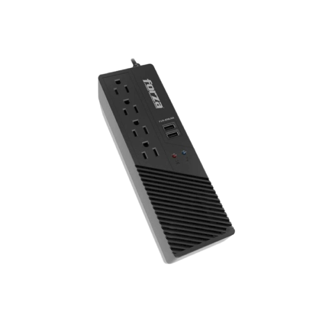 Regulador de Voltaje Forza FVR-1011USB 4 Toma Corrientes 2 USB 1000VA 500W