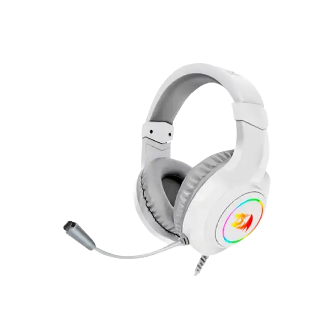 Headset Gaming Redragon H260W Hylas RGB 3.5mm Con Microfono Color Blanco-3