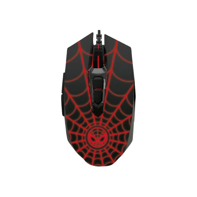 Xtech - XTM-M520SM - Mouse - USB - Wired - black  and red - Gaming Spider-Man-2