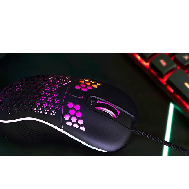 Xtech - XTM-620 - Mouse - USB - Wired - Black - Gaming 7 button Honeycomb