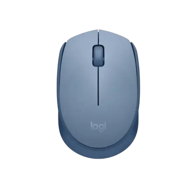 Logitech M170 Wireless Mouse, Ambidextrous, Blue Gray - Ratón - diestro y zurdo - óptico - 3 botones - inalámbrico - 2.4 GHz - receptor inalámbrico USB - azul/gris