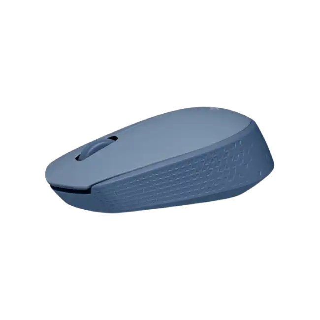 Logitech M170 Wireless Mouse, Ambidextrous, Blue Gray - Ratón - diestro y zurdo - óptico - 3 botones - inalámbrico - 2.4 GHz - receptor inalámbrico USB - azul/gris