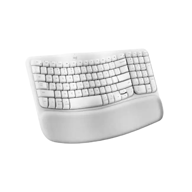 Logitech - Keyboard - Wave keys - Spanish - Off white