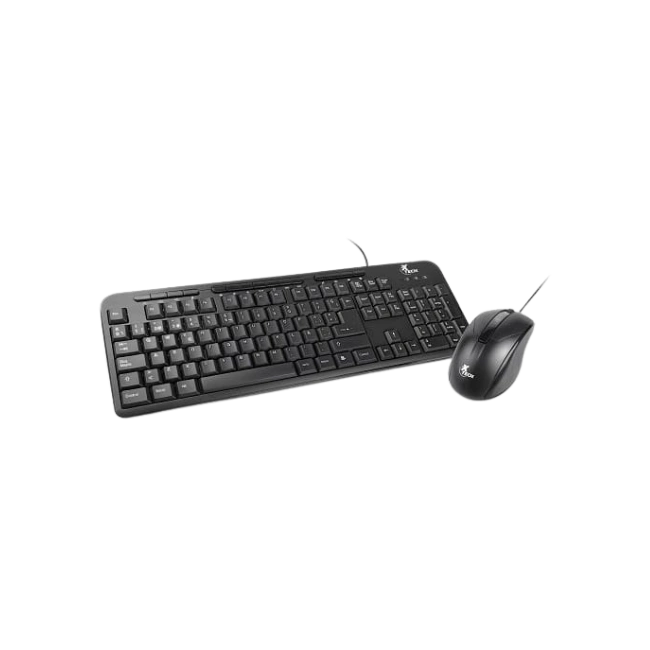 Xtech - Keyboard and mouse set - Wired - Spanish - USB - Black - Multimedia XTK-302S